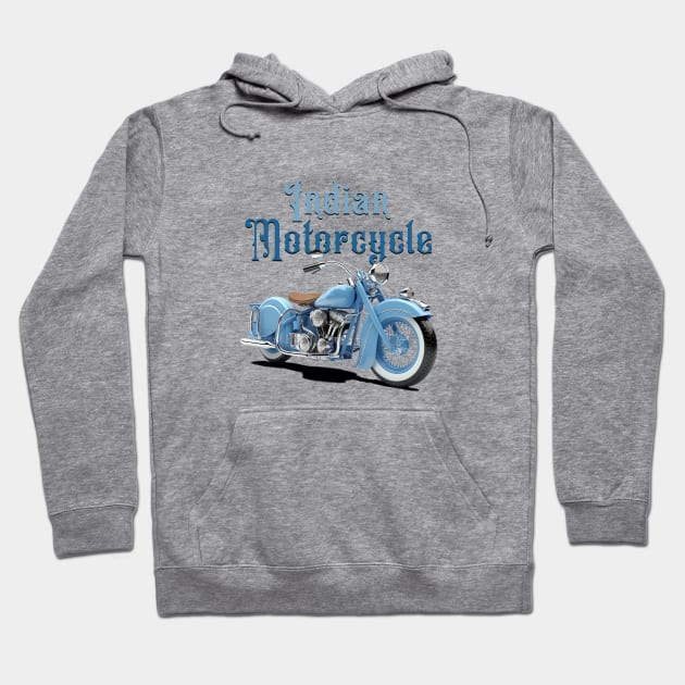 Indian Motorcycle with Words Hoodie by DavidLoblaw